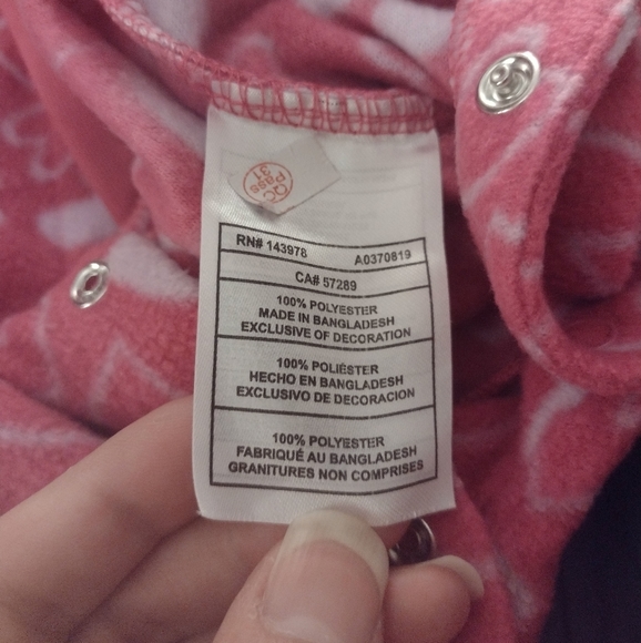 4 for $10 Puma Fuzzy Heart Sleeper Size 0-3 Months - Picture 5 of 6